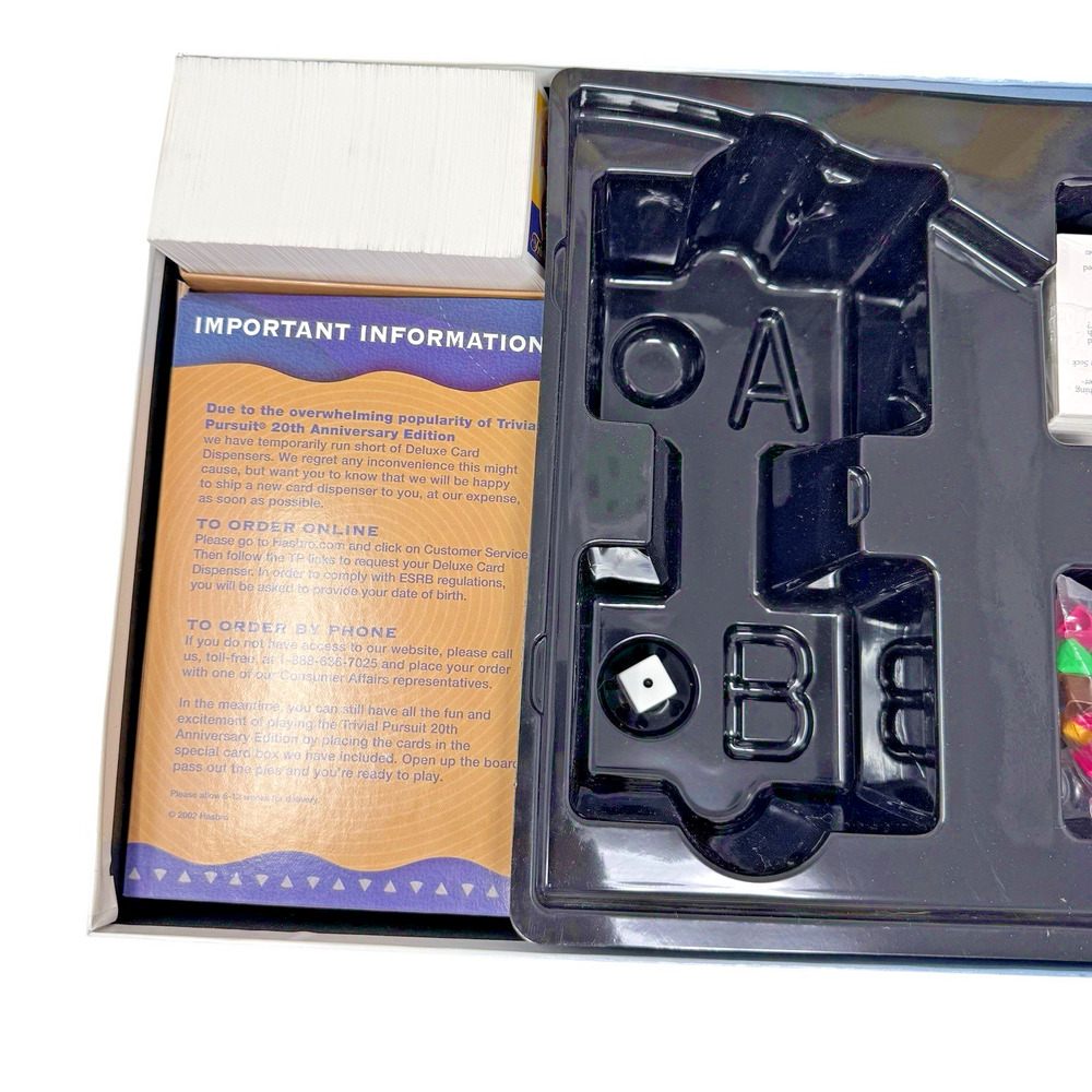 Vintage Trivial Pursuit 20th Anniversary Edition Trivia Game 2002 Original Box - Picture 4 of 12